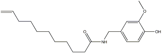 N-(4-Hydroxy-3-methoxybenzyl)-10-undecenamide 구조식 이미지