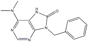 6-Dimethylamino-9-(benzyl)-9H-purin-8(7H)-one 구조식 이미지