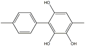 6-Methyl-3-(4-methylphenyl)benzene-1,2,4-triol 구조식 이미지