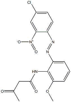 2-Acetyl-2'-(4-chloro-2-nitrophenylazo)-6'-methoxyacetanilide Structure