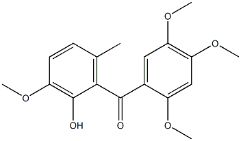 2-Hydroxy-6-methyl-2',3,4',5'-tetramethoxybenzophenone 구조식 이미지