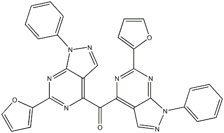 2-Furanyl(1-phenyl-1H-pyrazolo[3,4-d]pyrimidin-4-yl) ketone Structure