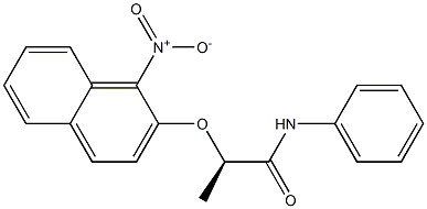 [R,(+)]-2-[(1-Nitro-2-naphtyl)oxy]-N-phenylpropionamide 구조식 이미지