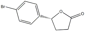 (4R)-4-Hydroxy-4-(4-bromophenyl)butanoic acid lactone 구조식 이미지