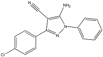 5-Amino-3-(4-chlorophenyl)-1-phenyl-1H-pyrazole-4-carbonitrile Structure