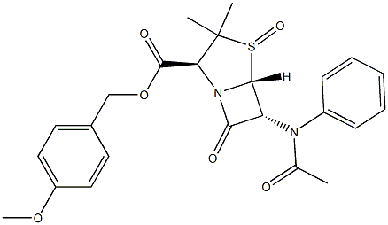 (2S,5R,6R)-3,3-Dimethyl-6-(phenylacetylamino)-7-oxo-4-thia-1-azabicyclo[3.2.0]heptane-2-carboxylic acid 4-oxide 4-methoxybenzyl ester Structure