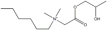 N-[(2-Hydroxypropoxy)carbonylmethyl]-N,N-dimethyl-1-hexanaminium Structure