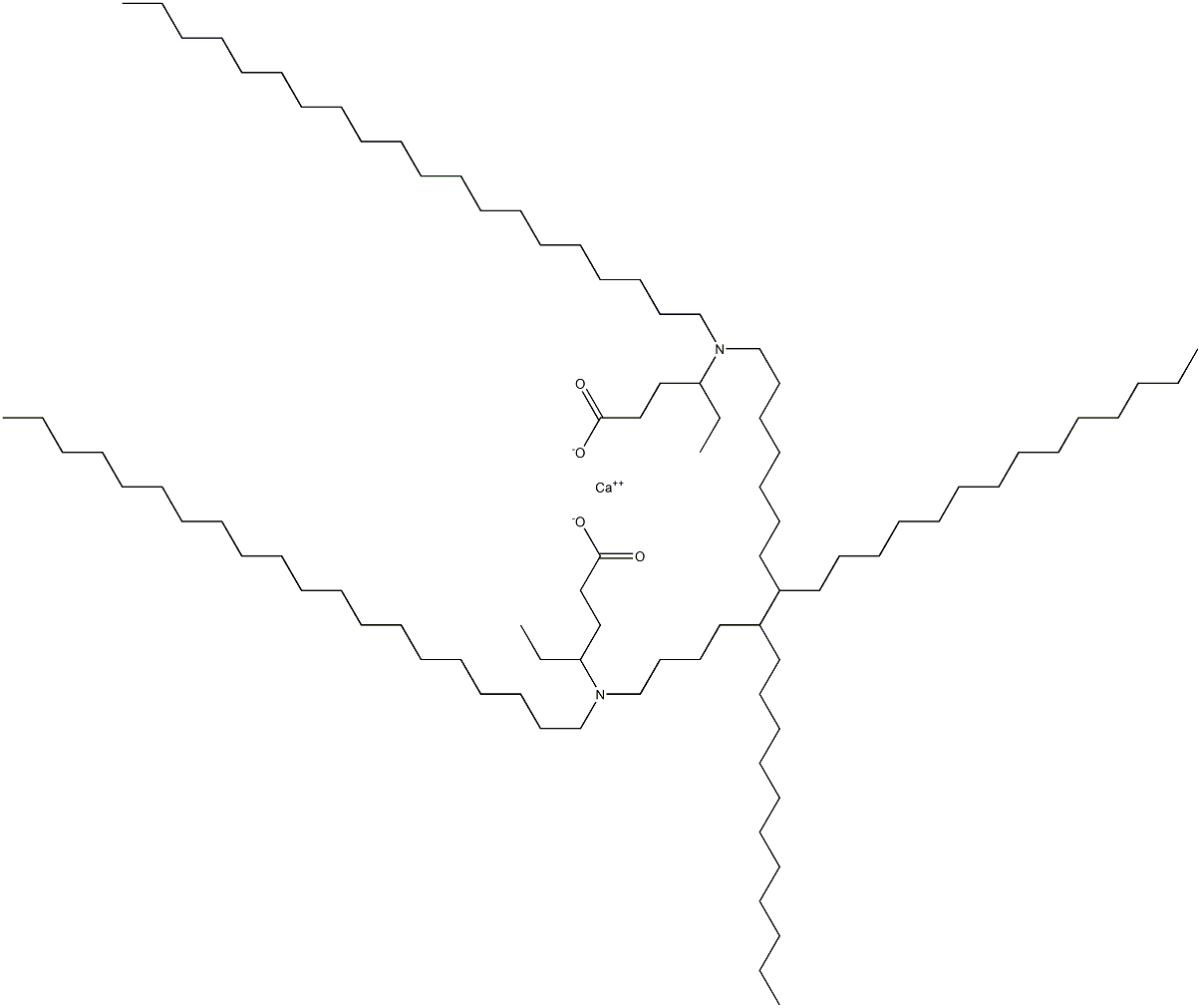 Bis[4-(diicosylamino)hexanoic acid]calcium salt Structure