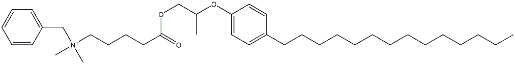 N,N-Dimethyl-N-benzyl-N-[4-[[2-(4-tetradecylphenyloxy)propyl]oxycarbonyl]butyl]aminium Structure