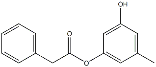 Phenylacetic acid 3-hydroxy-5-methylphenyl ester 구조식 이미지