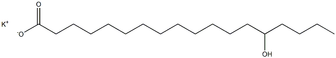 14-Hydroxystearic acid potassium salt 구조식 이미지