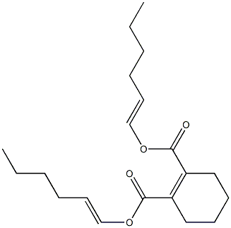 1-Cyclohexene-1,2-dicarboxylic acid bis(1-hexenyl) ester Structure