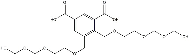 4,5-Bis(8-hydroxy-2,5,7-trioxaoctan-1-yl)isophthalic acid 구조식 이미지