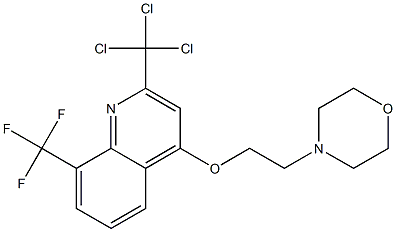 2-Trichloromethyl-4-(2-morpholinoethoxy)-8-trifluoromethylquinoline Structure