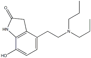 4-[2-(Dipropylamino)ethyl]-1,3-dihydro-7-hydroxy-2H-indol-2-one 구조식 이미지