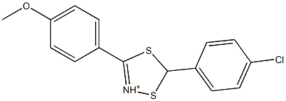 5-(4-Chlorophenyl)-3-(4-methoxyphenyl)-1,4,2-dithiazole-2-cation Structure