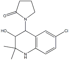 6-Chloro-1,2,3,4-tetrahydro-2,2-dimethyl-4-(2-oxo-1-pyrrolidinyl)quinolin-3-ol Structure