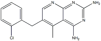 6-(2-Chlorobenzyl)-5-methylpyrido[2,3-d]pyrimidine-2,4-diamine Structure
