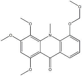 1,3,4-Trimethoxy-5-(methoxymethoxy)-10-methylacridin-9(10H)-one Structure