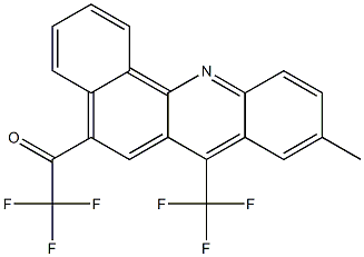 9-Methyl-5-trifluoroacetyl-7-trifluoromethylbenz[c]acridine 구조식 이미지