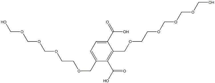 2,4-Bis(10-hydroxy-2,5,7,9-tetraoxadecan-1-yl)isophthalic acid 구조식 이미지