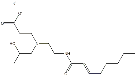 3-[N-(2-Hydroxypropyl)-N-[2-(2-octenoylamino)ethyl]amino]propionic acid potassium salt 구조식 이미지