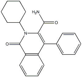 1-Oxo-2-cyclohexyl-4-(phenyl)-1,2-dihydroisoquinoline-3-carboxamide Structure