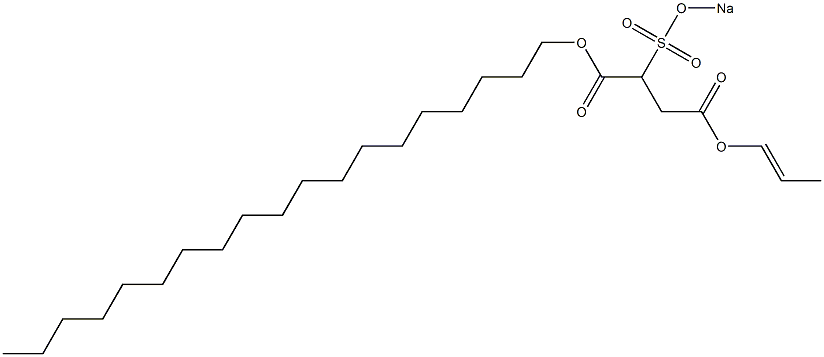 2-(Sodiosulfo)succinic acid 1-nonadecyl 4-(1-propenyl) ester 구조식 이미지