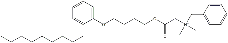 N,N-Dimethyl-N-benzyl-N-[[[4-(2-nonylphenyloxy)butyl]oxycarbonyl]methyl]aminium 구조식 이미지