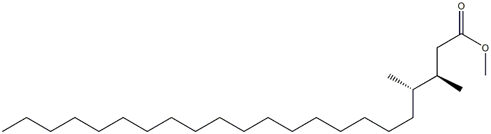 (3R,4S)-3,4-Dimethyldocosanoic acid methyl ester Structure