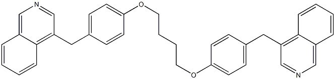 1,4-Bis[4-(4-isoquinolylmethyl)phenoxy]butane 구조식 이미지