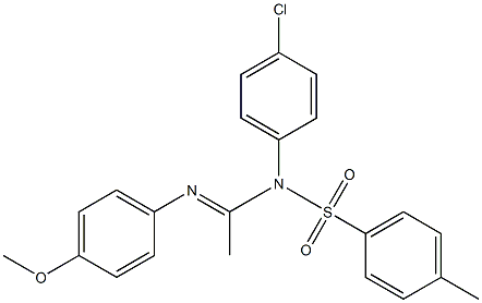 N1-Tosyl-N1-(p-chlorophenyl)-N2-(p-methoxyphenyl)acetamidine Structure