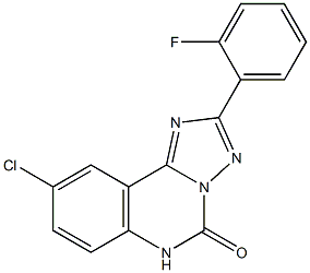 9-Chloro-2-(2-fluorophenyl)[1,2,4]triazolo[1,5-c]quinazolin-5(6H)-one 구조식 이미지