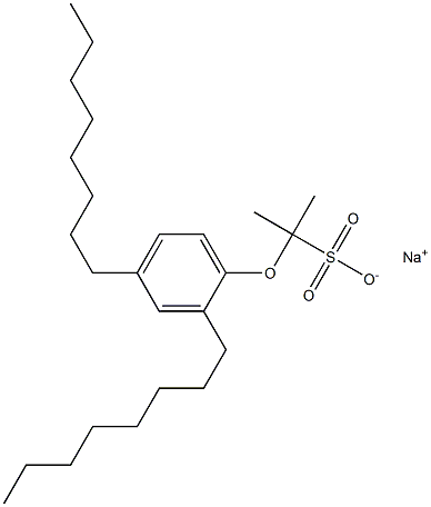 2-(2,4-Dioctylphenoxy)propane-2-sulfonic acid sodium salt 구조식 이미지
