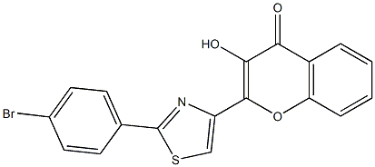 2-[2-(4-Bromophenyl)thiazol-4-yl]-3-hydroxychromone Structure