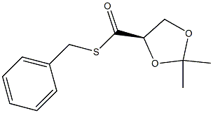 (4R)-2,2-Dimethyl-1,3-dioxolane-4-thiocarboxylic acid S-benzyl ester 구조식 이미지