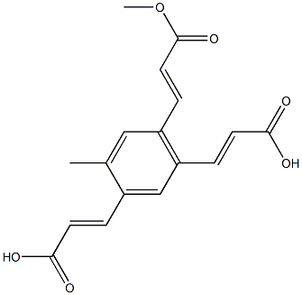 3,3',3''-(5-Methyl-1,2,4-benzenetriyl)tris(acrylic acid methyl) ester 구조식 이미지