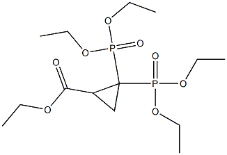 2,2-Bis(diethoxyphosphinyl)cyclopropanecarboxylic acid ethyl ester Structure
