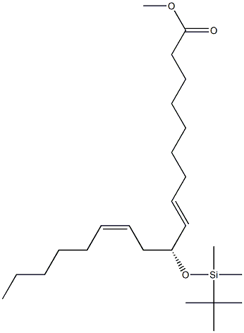 (8E,10R,12Z)-10-(tert-Butyldimethylsilyloxy)-8,12-octadecadienoic acid methyl ester Structure