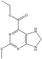 2-(Methylthio)-8,9-dihydro-7H-purine-6-carboxylic acid ethyl ester 구조식 이미지