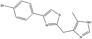 4-(4-Bromophenyl)-2-(5-methyl-1H-imidazol-4-ylmethyl)thiazole 구조식 이미지