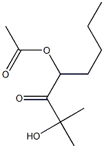 Acetic acid 1-(2-hydroxy-2-methylpropanoyl)pentyl ester 구조식 이미지