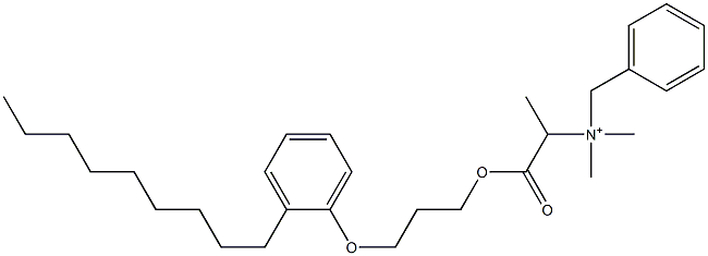 N,N-Dimethyl-N-benzyl-N-[1-[[3-(2-nonylphenyloxy)propyl]oxycarbonyl]ethyl]aminium Structure