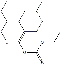 Dithiocarbonic acid O-(1-butoxy-2-butyl-2-ethylvinyl)S-ethyl ester 구조식 이미지