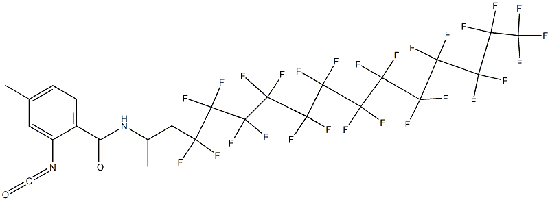 2-Isocyanato-4-methyl-N-[2-(heptacosafluorotridecyl)-1-methylethyl]benzamide Structure