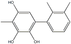 3-Methyl-6-(2,3-dimethylphenyl)benzene-1,2,4-triol 구조식 이미지