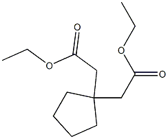 1,1-Cyclopentanediacetic acid diethyl ester Structure
