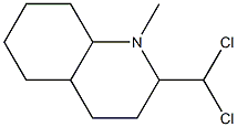 1-Methyl-2-dichloromethyl-1,2,3,4,4a,5,6,7,8,8a-decahydroquinoline 구조식 이미지
