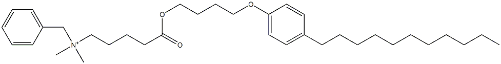 N,N-Dimethyl-N-benzyl-N-[4-[[4-(4-undecylphenyloxy)butyl]oxycarbonyl]butyl]aminium 구조식 이미지