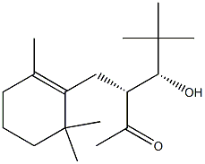 (3R,4R)-5,5-Dimethyl-4-hydroxy-3-[(2,6,6-trimethyl-1-cyclohexenyl)methyl]-2-hexanone Structure